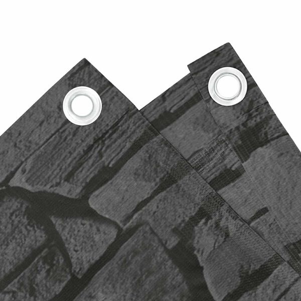 vidaXL Insynsskydd f&ouml;r balkong stenmotiv gr&aring; 300x120 cm PVC