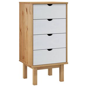 vidaXL Byr&aring; OTTA brun&vit 45x39x90cm massiv furu
