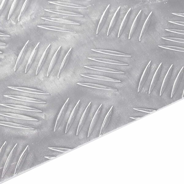 vidaXL Trappsteg Rektangul&auml;r 4 pcs Silver 40 x 30 cm Aluminium