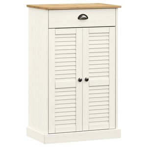 vidaXL Skosk&aring;p VIGO vit 60x35x96 cm massiv furu
