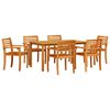 vidaXL Tr&auml;dg&aring;rdsm&ouml;belset 7 pcs Brun Massivt Akaciatr&auml;