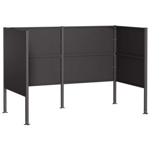 vidaXL Soptunnesk&auml;rm 167 x 85 x 113 cm St&aring;l Svart