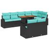 vidaXL Tr&auml;dg&aring;rdsoffset 9 st Svart Poly rattan