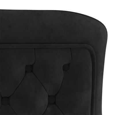 vidaXL Matstolar 4 st svart 53x52x98 cm sammet & rostfritt stål