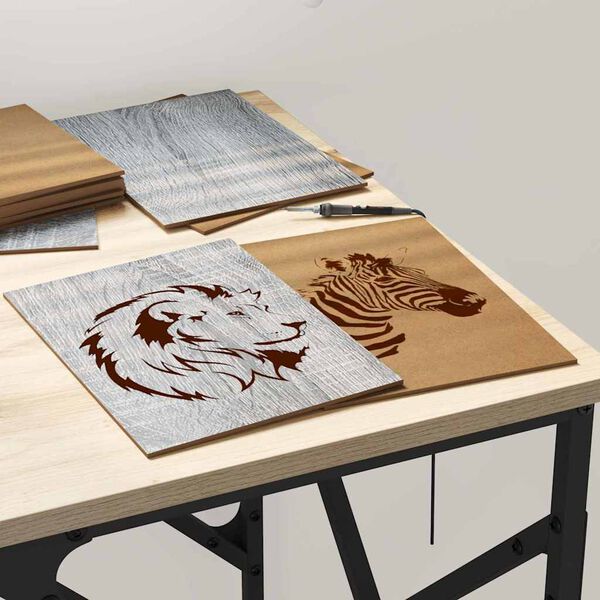 vidaXL Dekorpaneler 12 pcs Gr&aring; Sonoma 15 x 21 x 0.27 cm