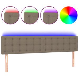 vidaXL S&auml;nggavel LED taupe 160x5x78/88 cm tyg