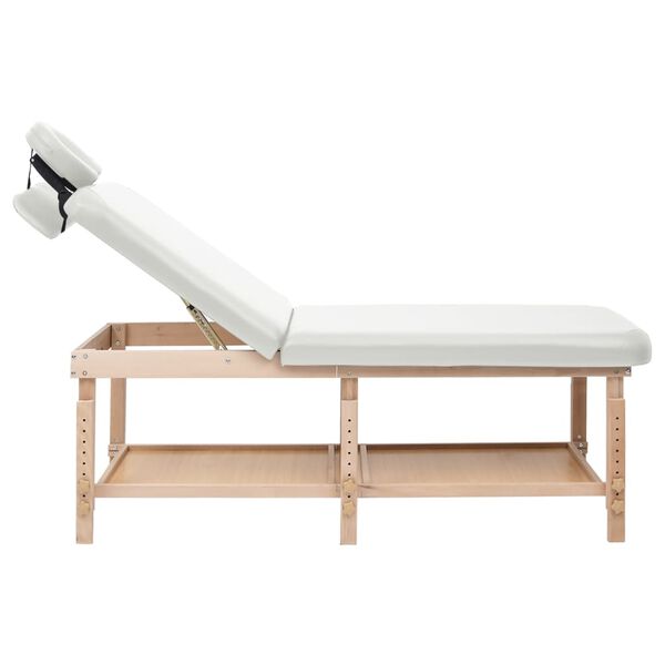 vidaXL Massagebord 2 zoner vit konstl&auml;der