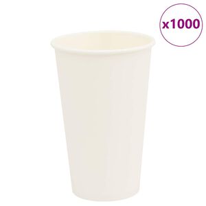 vidaXL Kaffekoppar i papper 1000 st 16oz 400ml vit