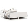 vidaXL S&auml;ngram utan madrass vit 200x200 cm massiv furu