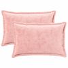 vidaXL Kudd&ouml;verdrag 2 st HOUTEN Rosa 50 x 80 cm Flanell