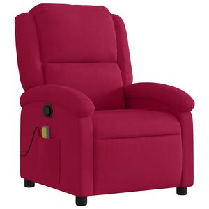 vidaXL Massagef&aring;t&ouml;lj vinr&ouml;d sammet
