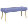vidaXL Kanalstoppad B&auml;nk Jeansbl&aring; 110 x 40 x 46 cm Tyg