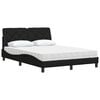 vidaXL Bed with Mattress Black 120x200 cm Fabric