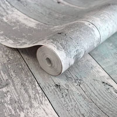 Tophic Tapet Wooden Planks grå och blå