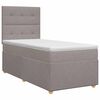 vidaXL Kontinentals&auml;ng med madrass Taupe 100 x 200 cm Tyg