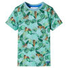 vidaXL T-shirt f&ouml;r barn gr&ouml;nmelerad 128