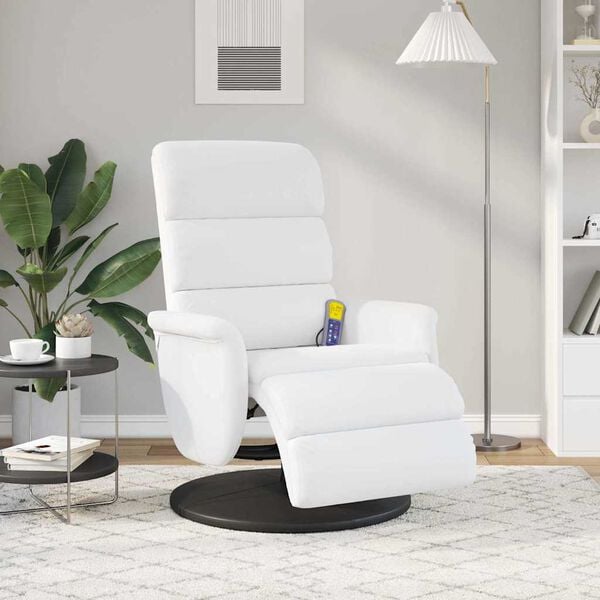 vidaXL Reclinerf&aring;t&ouml;lj Vit 98 x 71 x 106 cm PU
