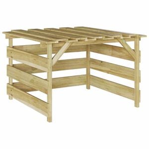 vidaXL Gr&auml;sklippare Garage Brun 84 x 80 x 56 cm Impregnerad furu