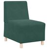 vidaXL Modulsofa utan armst&ouml;d 3 pcs M&ouml;rkgr&ouml;n 55 x 74 x 82 cm Sammet