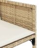 vidaXL Matgrupp f&ouml;r tr&auml;dg&aring;rden med dynor 9 delar beige konstrotting