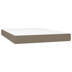 vidaXL Pocketresårmadrass taupe 140x200x20 cm tyg