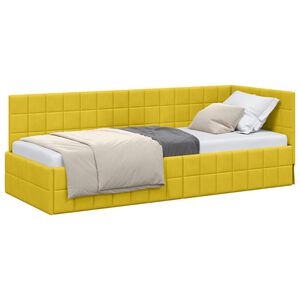vidaXL H&ouml;rn S&auml;ngram Gul 80 x 200 cm Sammet