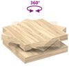 vidaXL Soffbord 360 grader vridbart sonoma-ek 90x90x34,5 cm