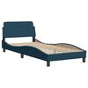 vidaXL Bed Frame without Mattress "Hanko" Blue 90x190 cm Velvet