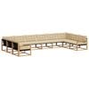 vidaXL Utomhussoffset 10 st Vit och Beige
