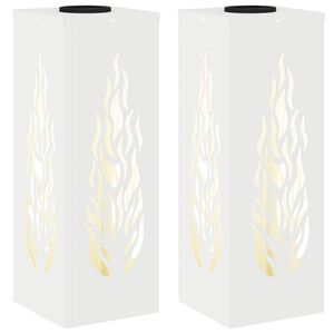 vidaXL Solar LED Stig Ljus 2 st Varmvit 18 x 18 x 50 cm