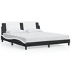 vidaXL Bed Frame without Mattress "Zadar" Black and White 180x200 cm Faux Leather
