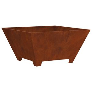 vidaXL Eldsk&aring;l Rostig 80 x 80 x 40 cm