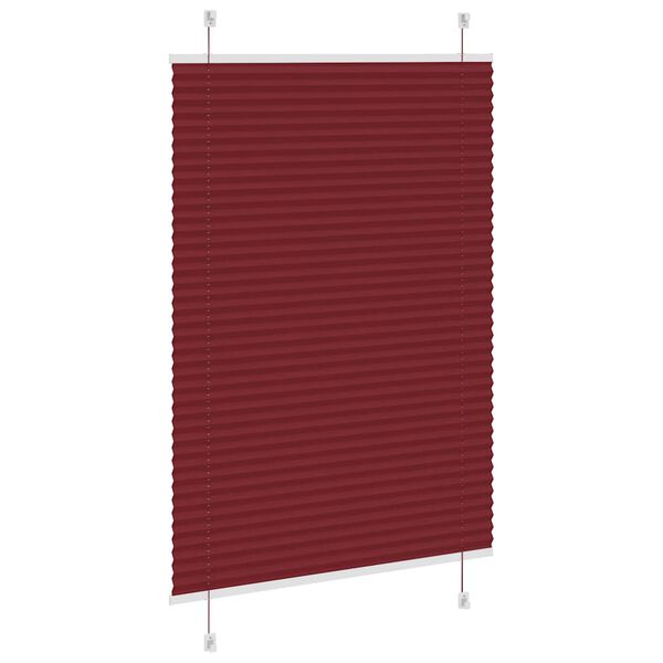 vidaXL Plisserad persienn Bordeaux r&ouml;d 85x150 cm tyg bredd 84,4 cm
