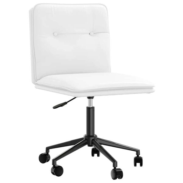 vidaXL Matstolar 2 st vit konstläder