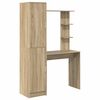 vidaXL Skrivbord 2 pcs Sonoma-ek