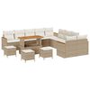vidaXL Tr&auml;dg&aring;rdsoffset 14 pcs Beige konstrotting