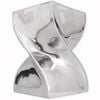 vidaXL Pall/sidobord vriden form aluminium silver