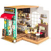 Robotime DIY Miniatyrkit Simon's Coffee med LED-lampa