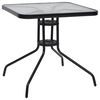 vidaXL Tr&auml;dg&aring;rdsbord svart 70x70x70 cm st&aring;l