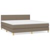 vidaXL Rams&auml;ng med madrass taupe 180x200 cm tyg