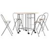 vidaXL Vikbar matgrupp 5 delar MDF