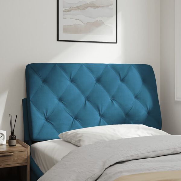 vidaXL Headboard Cushion Blue 100 cm Velvet