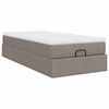 vidaXL Ottoman s&auml;ngram med madrass taupe 80x200 cm tyg