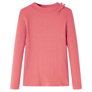T-shirt med l&aring;nga &auml;rmar f&ouml;r barn gammelrosa 104