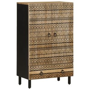 vidaXL H&ouml;gsk&aring;p 60x33,5x100 cm massivt grovt mangotr&auml;