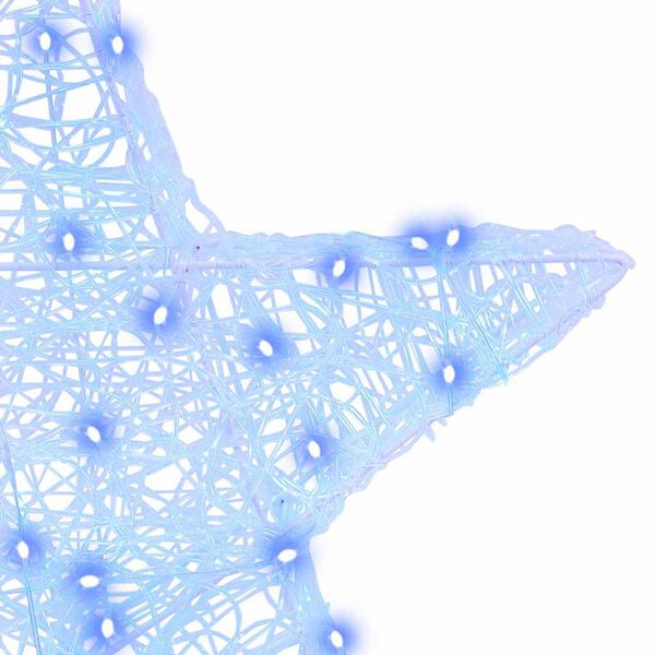 vidaXL 3D Stjärna med 50 LED-lampor Blå 55 x 53.5 x 10 cm Akryl