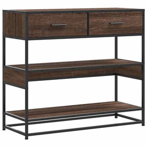 vidaXL Avlastningsbord brun ek 90x35x80 cm konstruerat tr&auml;