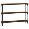 vidaXL Avlastningsbord r&ouml;kf&auml;rgad ek 100x22,5x75 cm konstruerat tr&auml;