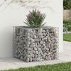 vidaXL Gabion upph&ouml;jd s&auml;ng Silver 60 x 60 x 55 cm Galvaniserat St&aring;l