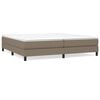 vidaXL Boxspring-s&auml;ngram taupe 200x200 cm tyg